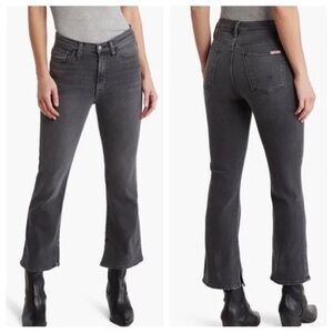 Hudson Jeans “Blair” High Waist Crop Bootcut Jeans Washed Black Grey, size 28
